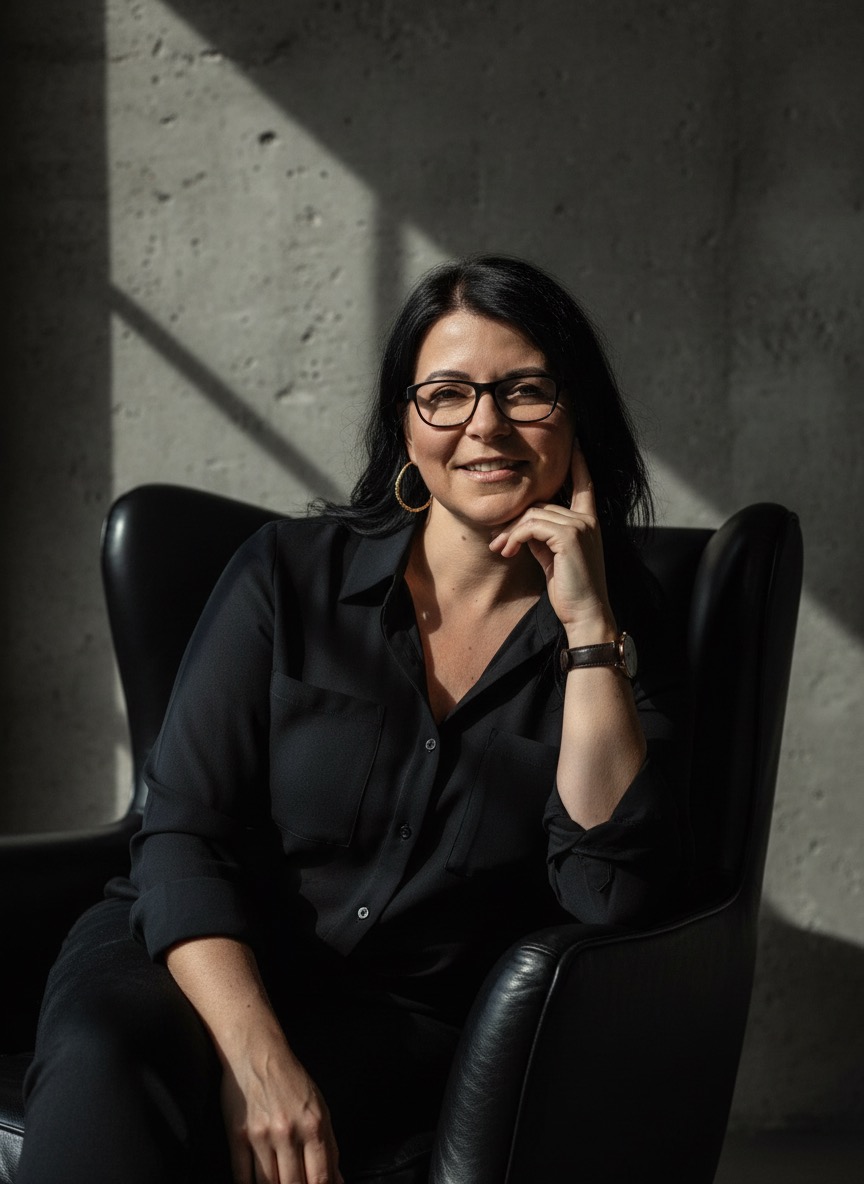 Porträt von Sandra Brezina, Geschäftsführerin der Andersdenker GmbH